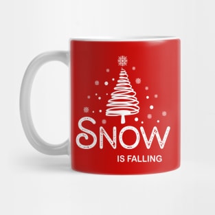 Snow and Christmas tree Mug